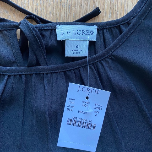 Black long sleeve j. Crew factory Blouse size 4 - Picture 2 of 6